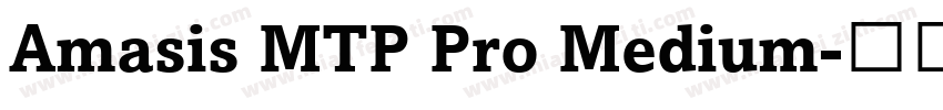 Amasis MTP Pro Medium字体转换